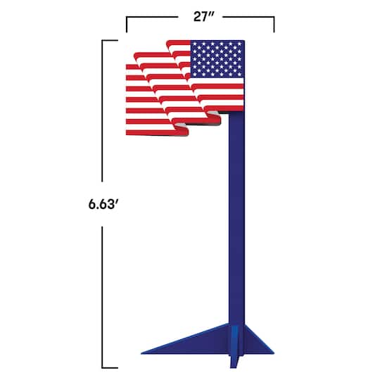 Beistle 6.63ft. x 27" 3D American Flag Prop